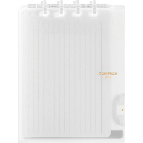 メーカー希望小売価格はメーカーカタログに基づいて掲載しています ※こちらの商品は受注発注商品の為、ご注文後4〜7営業日(土日祝日・長期休暇を除く)後の出荷予定となります。※メーカー在庫切れの為7営業日以内に出荷できない場合はメールにてご案内させていただきます。 ◆主な特長A5サイズを2つに折って半分のサイズで持ち運べるリングノート！罫線タイプ。◆商品仕様商品名コンパックノート　A5サイズ　透明メーカー品番9954TYトウ JAN4971660048373商品サイズW166×H126×D20mm規格透明表紙 主な素材カラー透明PP表紙商品カテゴリリングノート 備考- キングジム　KINGJIM　きんぐじむ　コンパック　ノート　リングノート　ルーズリーフ