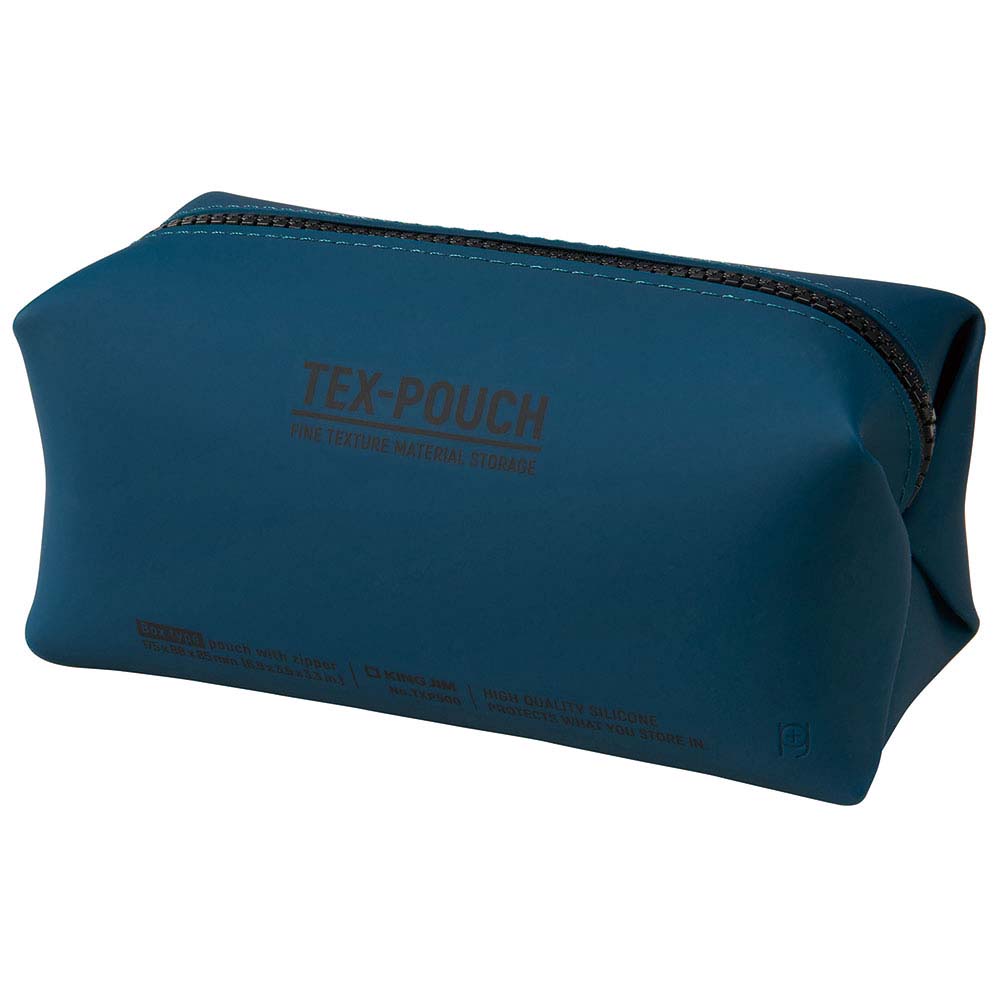 楽天イーコンビ楽天市場店キングジム KINGJIM テクスポーチ ボックス TEX−POUCHBOX ネイビー TXP500-NV