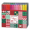 【数量限定】呉竹 カラー筆ペン ZIG FUDEBIYORI 48colors set Holiday special 48色セット CBK-55N/48VHD 筆日和 フデビヨリ イラスト