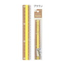 クツワ KUTSUWA モジサシ定規 16cm ブラウン KB033BR