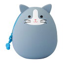 【5月1日24H限定★エントリーで全商品P10倍!】LIHIT LAB.<リヒトラブ>PuniLabo エッグポーチ BIG ハチワレネコ A7783-4