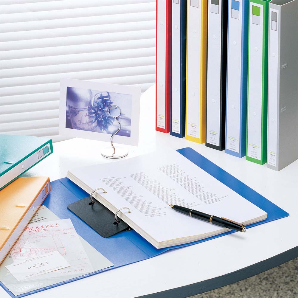 LIHIT LAB.＜リヒトラブ＞リングファイル＜ディンプル＞ A4S 桃色 F867-2