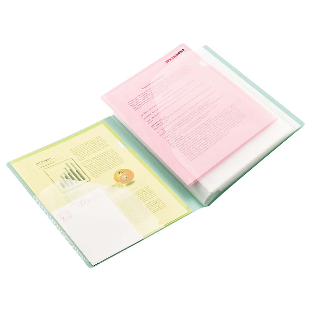 LIHIT LAB.＜リヒトラブ＞ノイエ クリヤーブック＜Oポケット＞A4 16P LG N7675-19