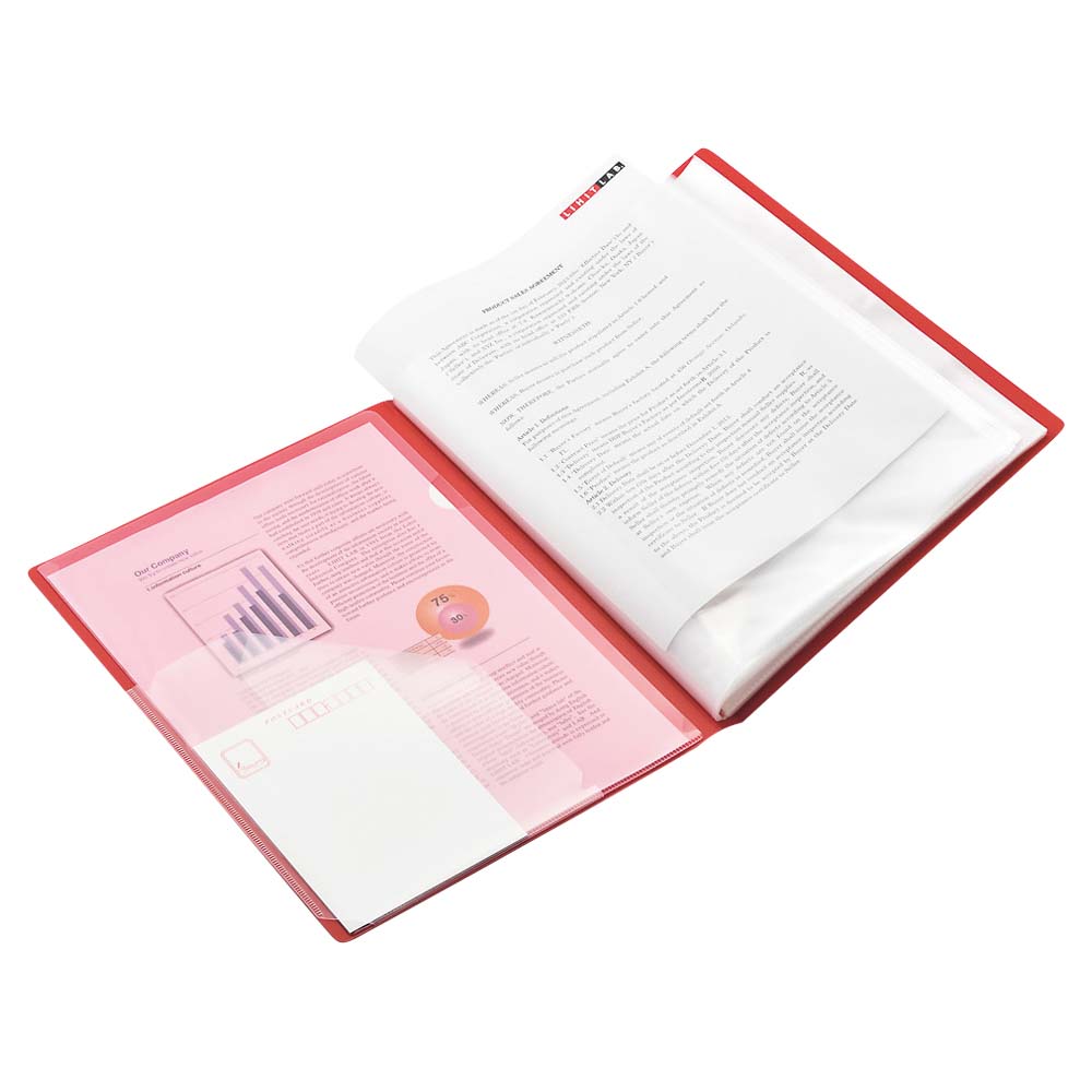 LIHIT LAB.＜リヒトラブ＞ノイエ クリヤーブックA4 20P ライトグリーン N7678-19