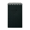 LIHIT LAB.<リヒトラブ> AQUA DROPs<アクア ドロップス> ツイストリング・ノート メモサイズ(A7サイズ) 8穴 方眼罫 黒 N1661-24(N-1661-24)