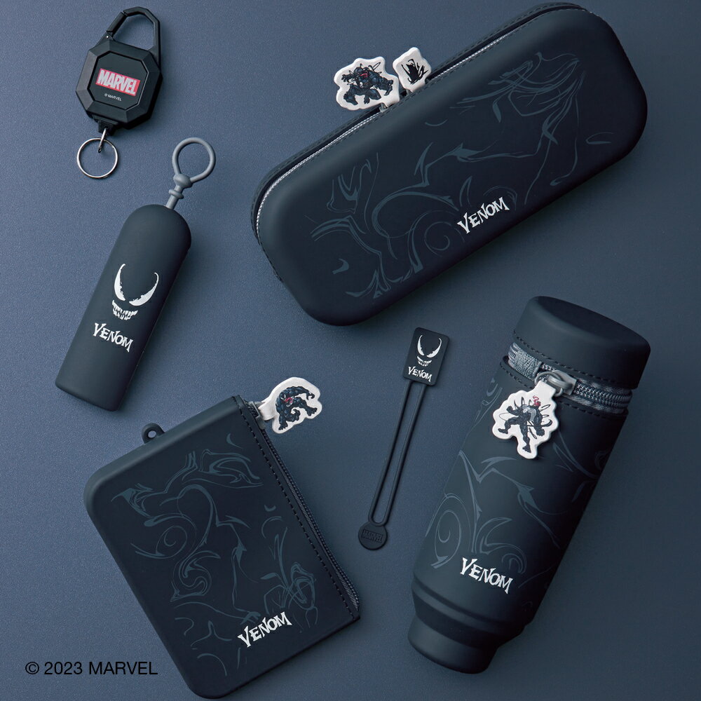 【7月19日20時-26日1時59分までエントリーで2点購入P5倍・3点以上でP10倍】リヒトラブ MARVEL ファスナーポーチ ヴェノム MV-7716-102