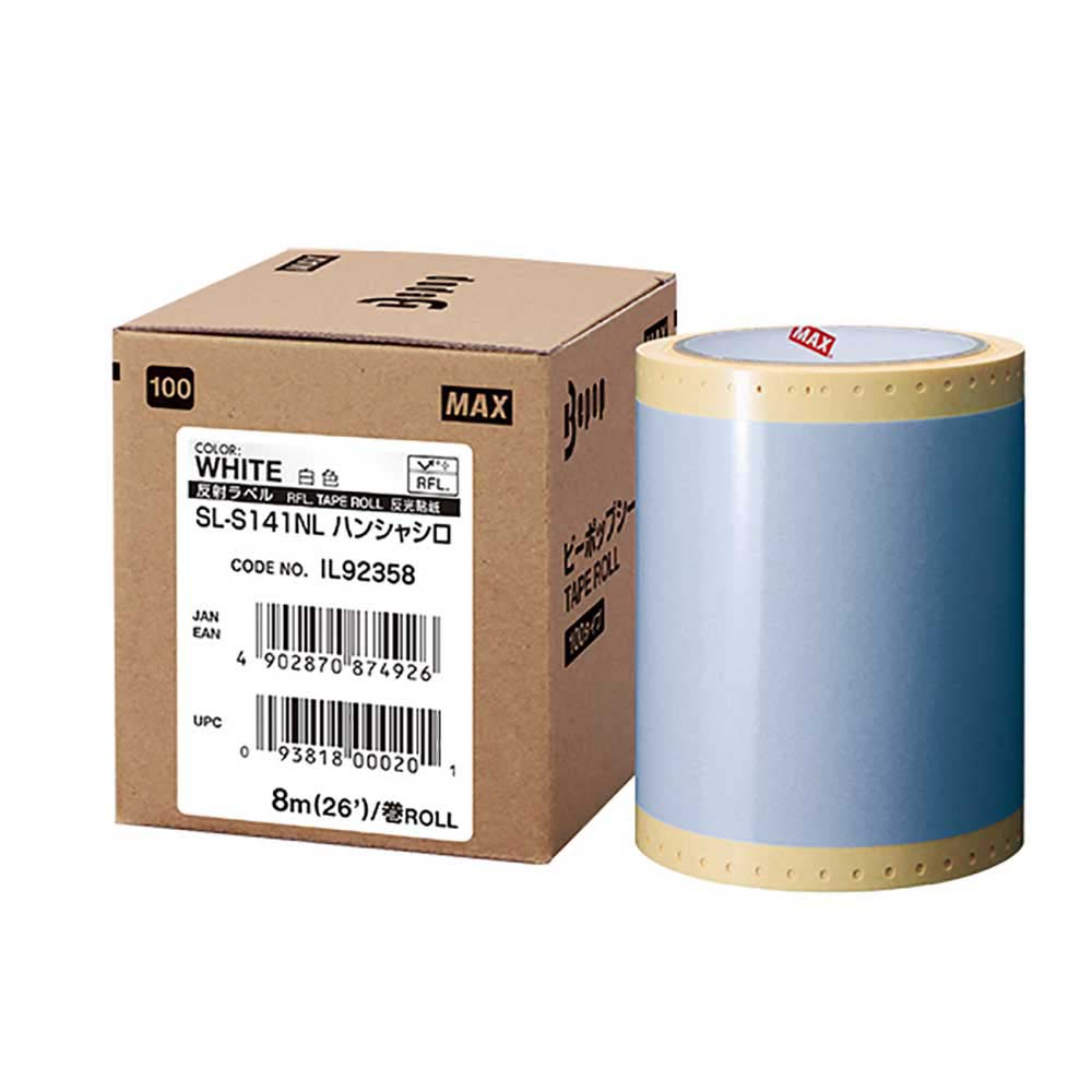 【最大2,000円オフCOUPON 12月1日-6日9時59分まで】マックス MAX ビーポップ用シート 標準 100タイプ S141NL 反射 白 IL92358 Bepop ラベル 案内表示 製品ラベル 表示物 消耗品