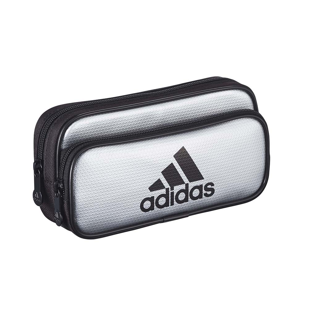 【6/1(土)-6/6(木)9:59迄！FLASH★COUPON 最大2,000円オフ】三菱鉛筆adidas＜アディダス＞筆入PT－1500　AI04　銀黒　PT1500AI04S24