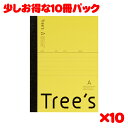 日本ノート スタンダードノート Tree 039 s A6サイズ A罫48枚 イエロー UTRAA6Y 10冊パック