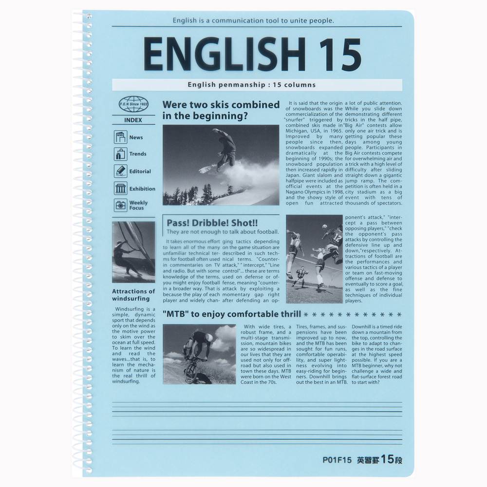 Rakuten - 日本ノート　キョクトウ　英習リングノート　英習帳　15段　P01F15