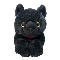 ひざねこぬいぐるみMブラックサンレモン