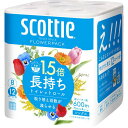 クレシア トイレットティシュー スコッティ フラワーパック 1.5倍巻き 75m 8ロール シングル 8パックセット(3)