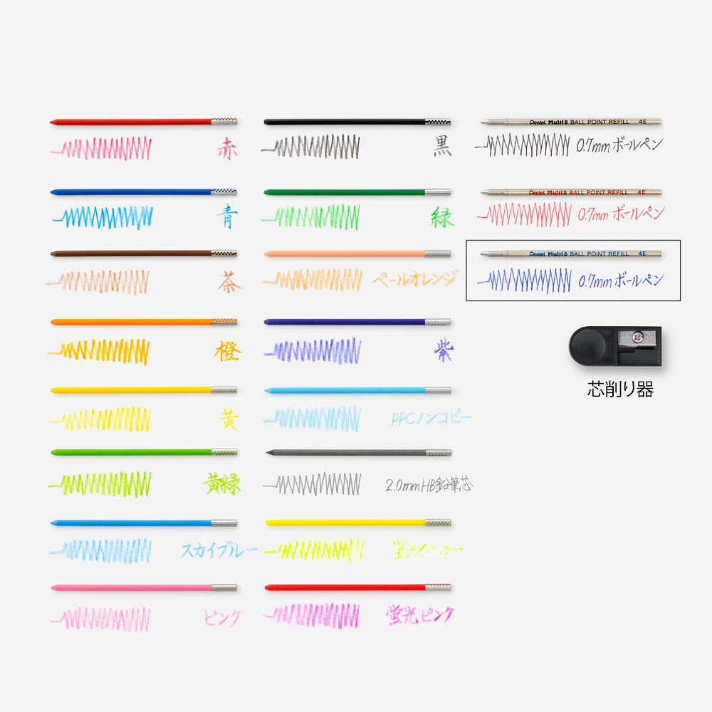 ぺんてる pentel マルチ8用 ボールペン替芯 青 CMB-C