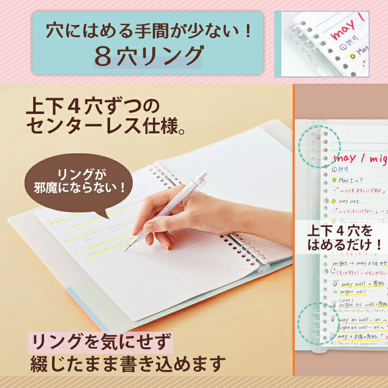 プラス(PLUS)PASTY　ルーズリーフバインダー　B5-S　ソーダブルー　FC-800PR　98-804