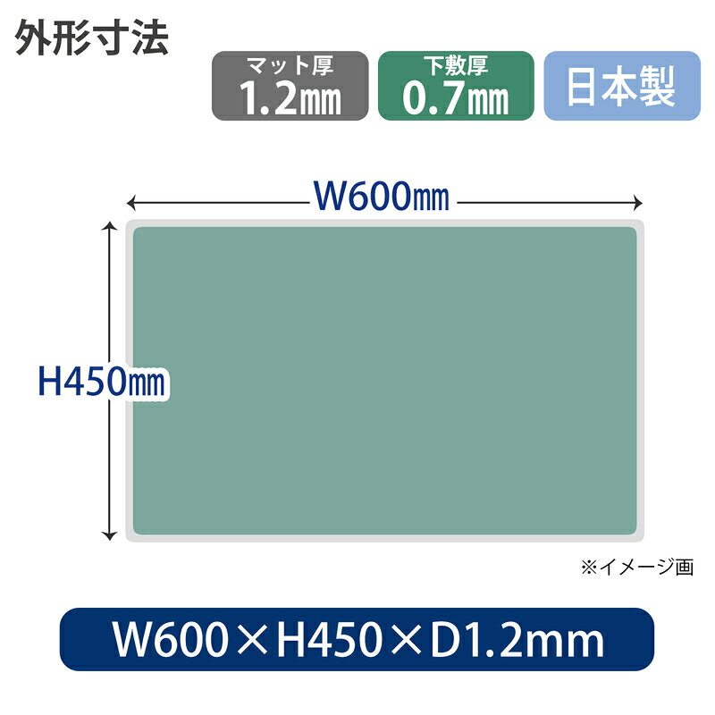 イーコンビ楽天市場店のプラス(PLUS)デスクマット ななめカットデスクマット OAタイプ エコノミー W型 下敷付 DM-010EW 　41-028｜アングル2