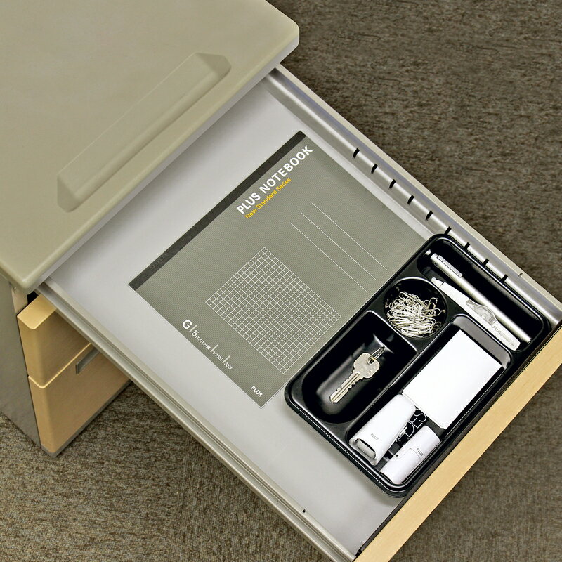 【4月20日-30日1時59分までエントリー＆2店舗合計5,000円以上で最大10万ポイント】プラス(PLUS)デスクトレー 整理トレー ブラック S 　63-828 2