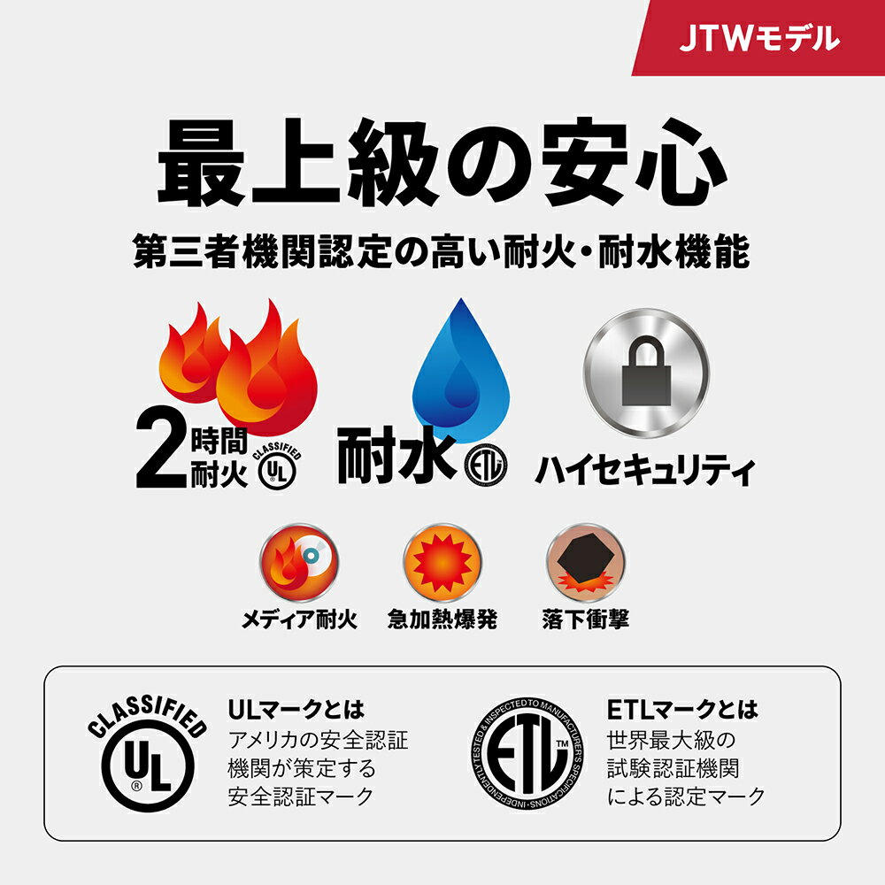 【開梱設置無料】セントリー 耐火・耐水金庫 ビッグボルト JTW082GEL テンキー式 2時間耐火 A4サイズ対応 22.8L 地震 災害 防災