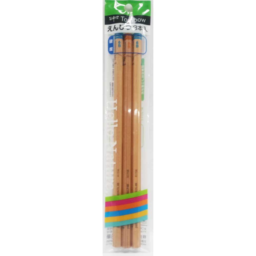 【メール便なら290円】かきかた鉛筆ハローネイチャー6B　3本パック　ACF-357E　トンボ鉛筆