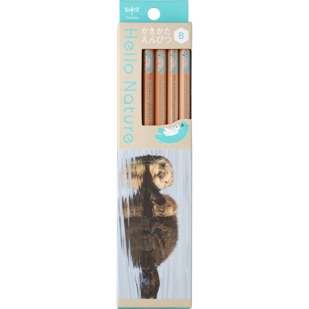 【最大2,000円オフCOUPON 12月1日-6日9時59分まで】トンボ鉛筆 かきかた鉛筆 ハローネイチャー ラッコ B KB-KHNST2-B 六角軸 書き...