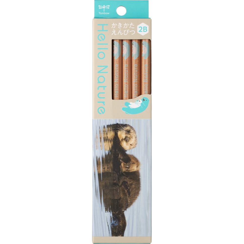 【11月20日24H限定★エントリーで全商品P10倍!】トンボ鉛筆 かきかた鉛筆 ハローネイチャー ラッコ 2B KB-KHNST2-2B 六角軸 書き方 えん...