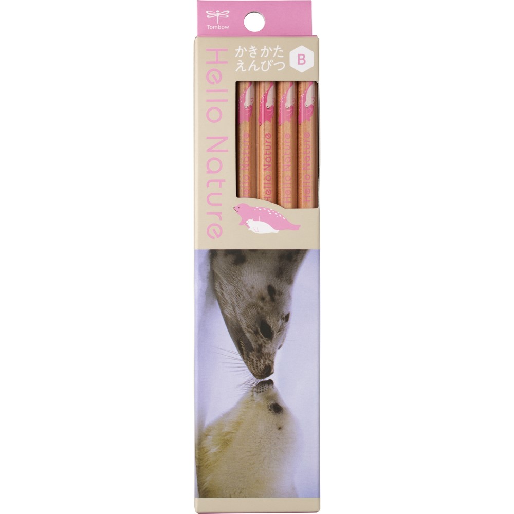 【最大2,000円オフCOUPON 12月1日-6日9時59分まで】トンボ鉛筆 かきかた鉛筆 ハローネイチャー タテゴトアザラシ B KB-KHNSE2-B 六...