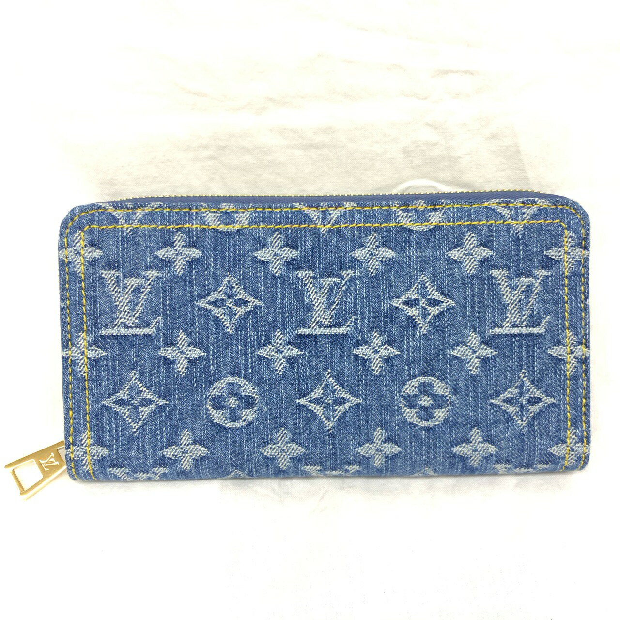【美品】 LOUIS VUITTON ルイヴィトン　モノグラム　デニム　ジッピーウォレット　ファスナー 長財布　M82958