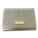 FURLA フルラ ミニ財布 シルバー USED KON