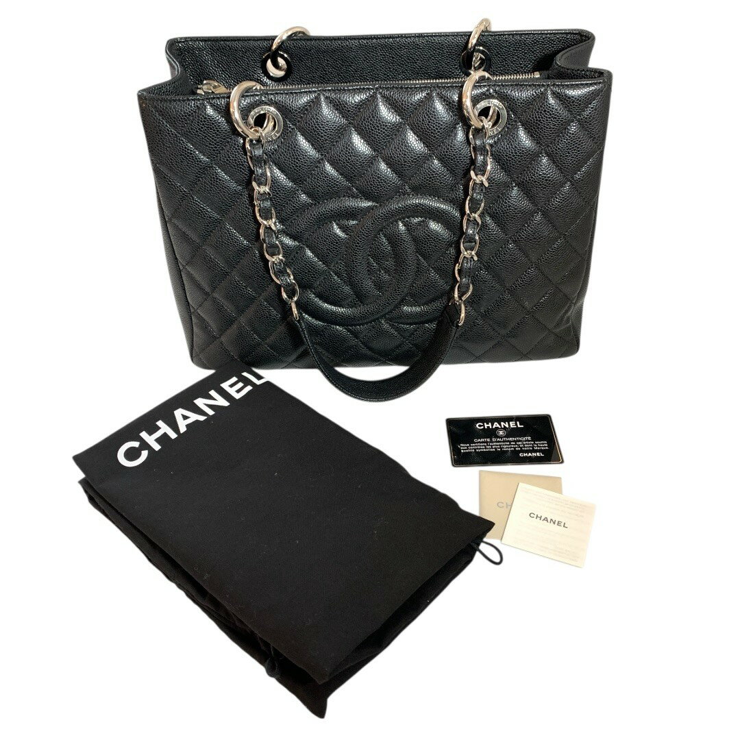 Rakuten - 【中古美品】 CHANEL シャネル キャビアスキン GST チェーントート A50995 ギャランティカード/収納袋付　・若干煙草臭あり 店舗併売品　　KON