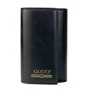 グッチ キーケース グッチ GUCCI メンズ キーケース ヴィンテージ ロゴ プリント レザー ブラック 547588 0YA0G 1000