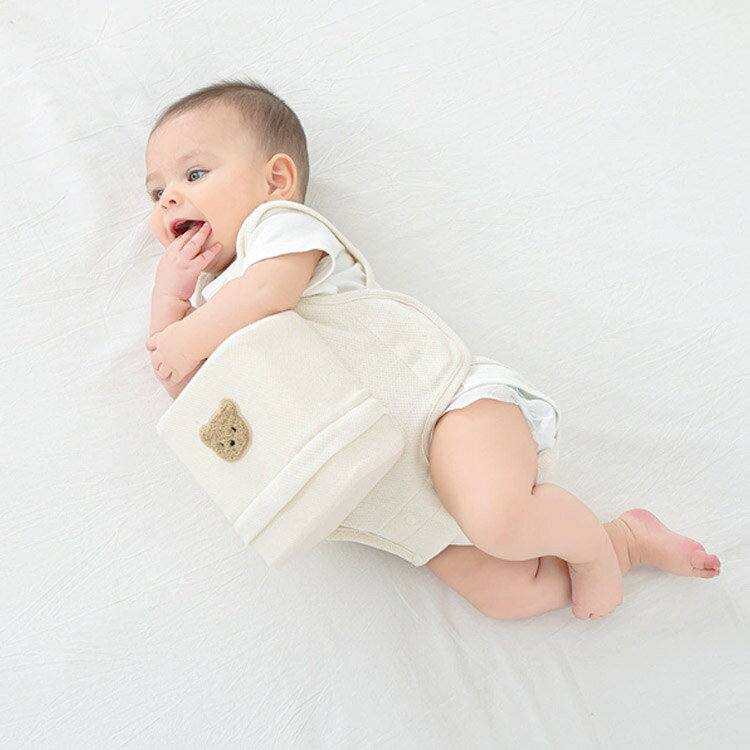 エコプロ85ショップ楽天市場店の綿 寝返り対策 赤ちゃん 寝返り防止クッション 寝返り防止ベルト クッション 窒息防止 うつ伏せ対策 通気性 サポート くま柄 うつ伏せ防止 ベビー 簡単装着 新生児 洗える 寝返り防止クッション カバー取り外し可能 0ヶ月～8ヶ月 寝返り防止 出産祝い プレゼント ギフト｜アングル3