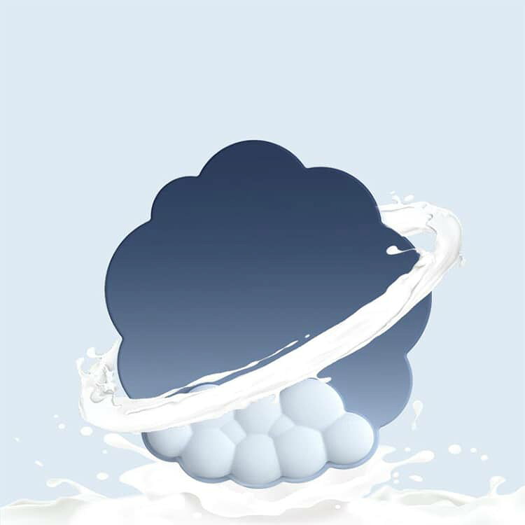 エコプロ85ショップ楽天市場店の2点セット かわいい 雲 リストレスト おしゃれ デスクワーク 疲労軽減 マウスパッド パソコン 低反発 クッション キーボード PC 手首サポート アームレスト ハンドレスト 雲形 マウスパッド 滑り止め シンプル オフィス グラデーション 在宅 テレワーク 韓国 風｜アングル3