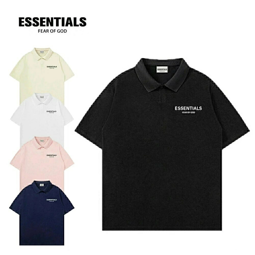 Rakuten - ESSENTIALS エッセンシャルズ Tシャツ 襟あり Polo ロゴ Tシャツ 半袖 通気 メンズ レディース logo t-shirt ゆったり 男女兼用 夏
