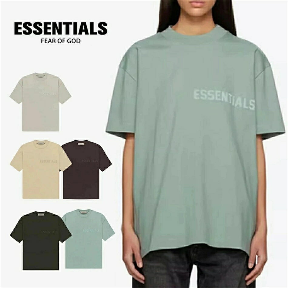 Rakuten - エッセンシャルズ ESSENTIALS 大きいサイズ半袖シャツ Tシャツ ゆったり オーバーサイズ 薄手 オシャレ プレゼント夏T-shirt メンズ レディース カッコイイ通気性 ファッシュ 半袖 男女兼用 5colors