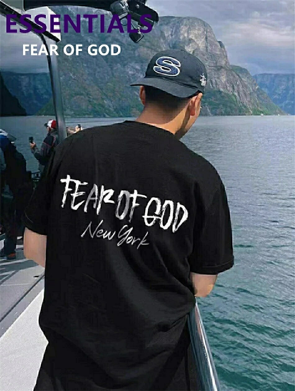 Rakuten - 「期間限定セール」FOG ESSENTIALS FEAR OF GOD エッセンシャルズ Tシャツ 両面ロゴ Tシャツ バックプリント メンズ レディース ユニセックス 春夏 夏 半袖 最新 正規品 男女兼用 送料無料[並行輸入品]