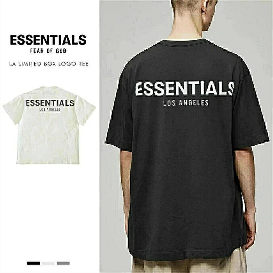 Rakuten - 「期間限定セール」FOG ESSENTIALS エッセンシャルズ Los Angele Tシャツ LAロゴ ブランドTシャツ ホワイト 白 ストリート 半袖 メンズ レディース ユニセックス 春夏 半袖 夏 男女兼用 送料無料[並行輸入品]