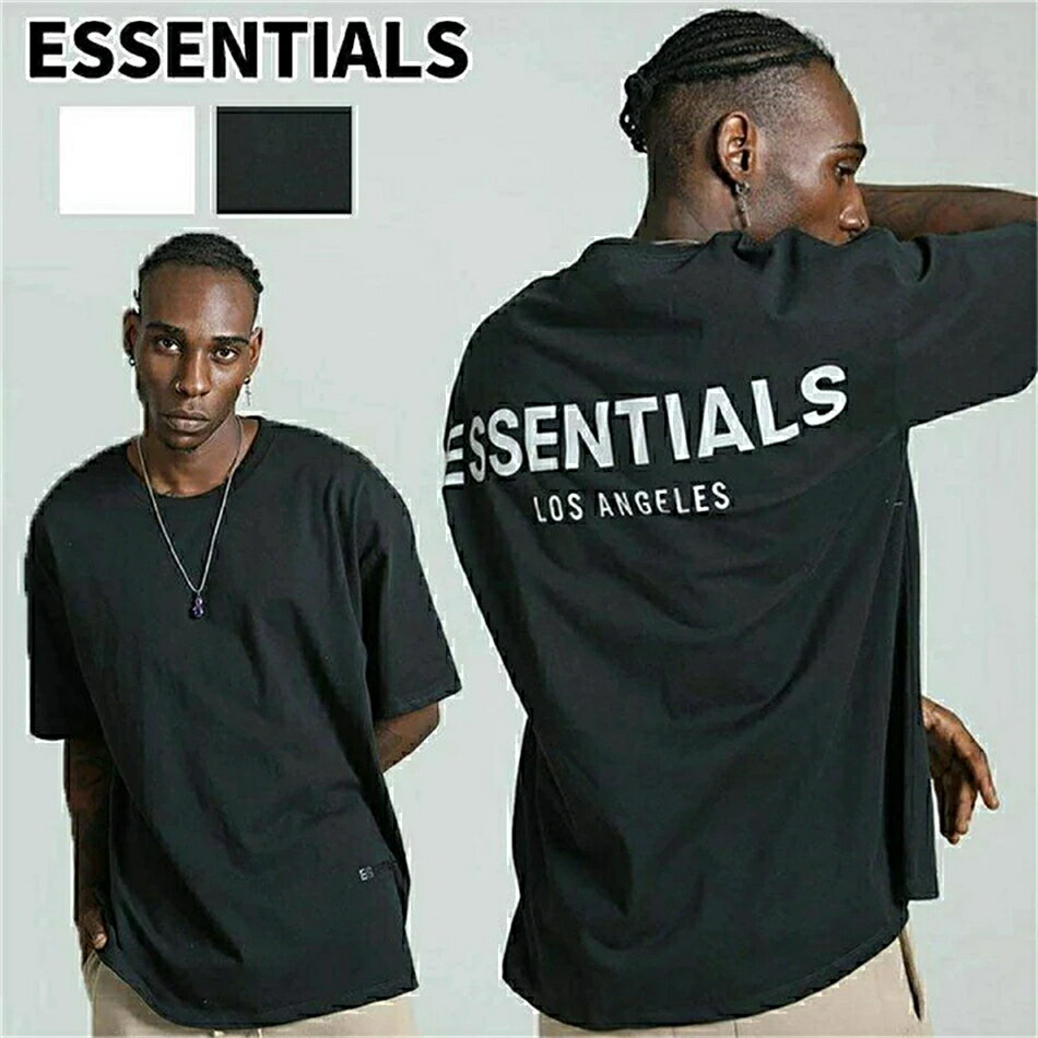 Rakuten - ESSENTIALS エッセンシャルズ Tシャツ 半袖 メンズ レディース Logo T-Shirt 反射 ロゴ Tシャツ ブラック ホワイト
