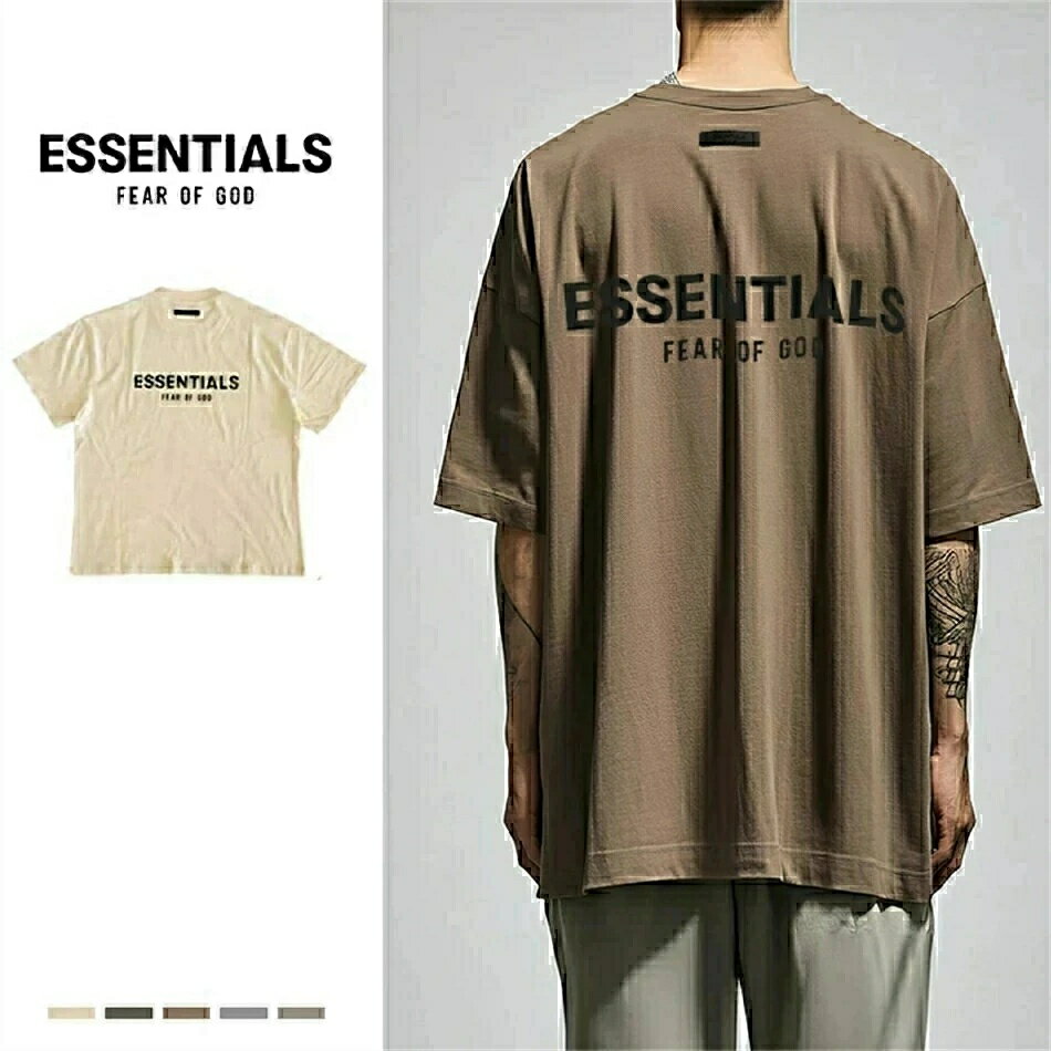 Rakuten - FOG ESSENTIALS エッセンシャルズ Los Angele Tシャツ バックロゴ ラバーロゴ ブランド 半袖 メンズ レディース ユニセックス 春夏 半袖 夏 男女兼用 送料無料[並行輸入品]