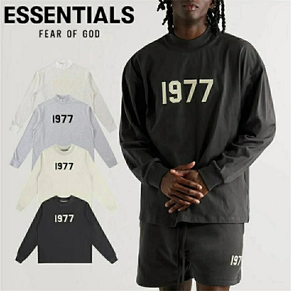 Rakuten - ESSENTIALS エッセンシャルズ SS22 1977ロゴ 長袖Tシャツ ロゴ Tシャツ T-Shirt トップス 長袖 カジュアル 男女兼用 [並行輸入品]