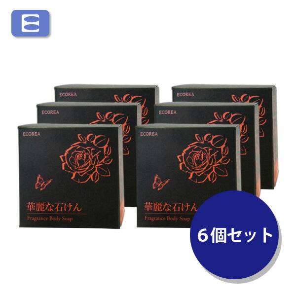 エコーレア　華麗な石けん　6個セット【送料無料】[せっけん　石鹸　汗臭 加齢臭 ミドル脂臭 男臭 足の臭い 女性の臭い 子供の体臭 ワ..