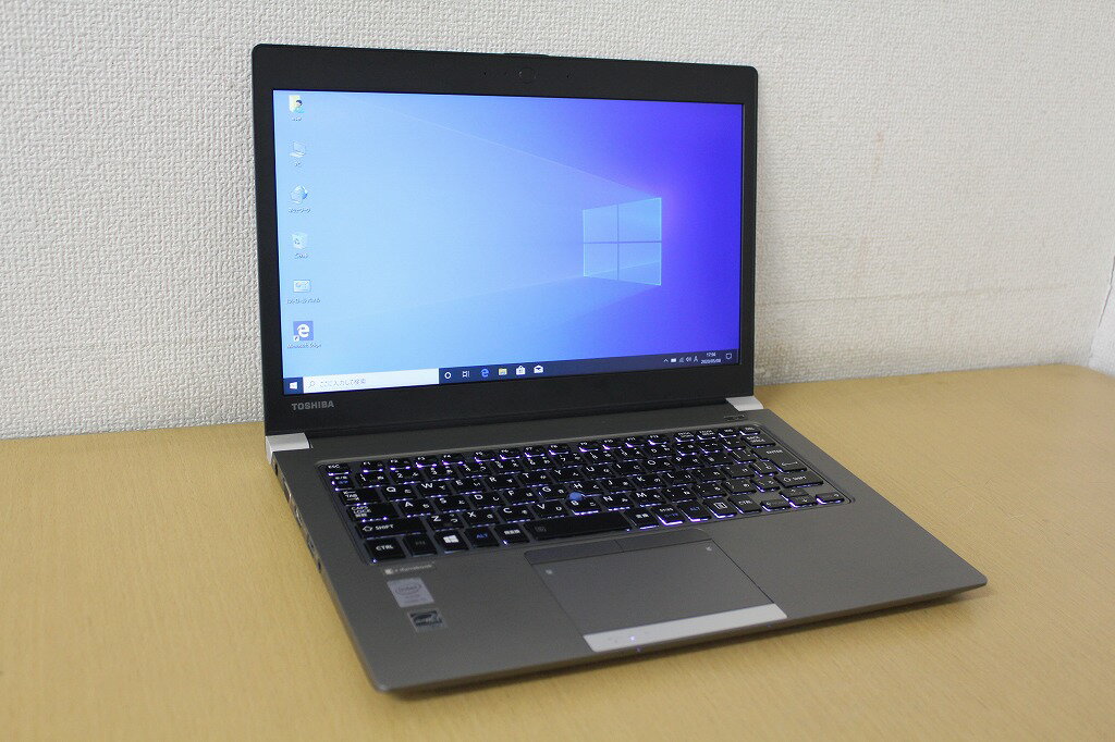 【中古】【Windows10Pro搭載】【SSDモデル】ワイド液晶で画面も広々！第6世代Core i5 6300U(2コア/4スレッド/2.4G-3.0Ghz)搭載♪SSD256G！東芝 Dynabook R63/D『無線LAN搭載』『Windows10』『お買い得！通常品』