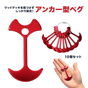 100円OFFクーポン ペグ アンカー型 10個セット 軽量 8g 小型 ペグさし ポーチ付き アウトドアキャンプ テント 張り 留め具 ペグ バックル Eco Ride World通販格安セール情報 楽天 通販