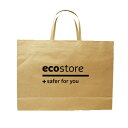 【エコストア公式】ecostore ショッピングバッグ L ナチュラル / ショッパー 紙袋 (縦30cm×横42cm×マチ11cm)