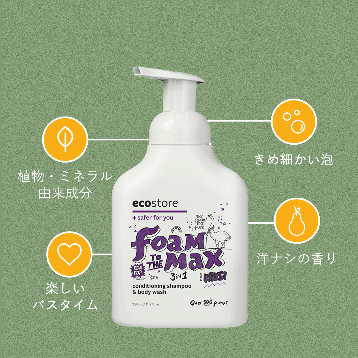 ��SALE�������2800��off�����ݥ�������ۡڥ������ȥ�������ecostore ���å� 3in1 �����å��� �ڥ����ݥå� 350mL / ���ȥ����ס� �ܥǥ������� �Υʥ��ι�� ���å� �Ҥɤ� ��ɷ� �Ҵ�ȩ �����󥱥� ȩ��ͥ����