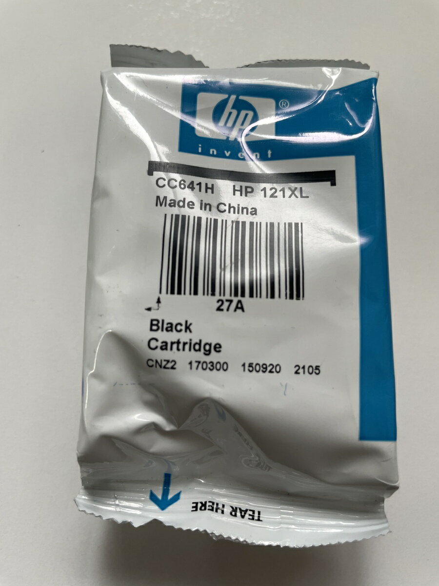 Rakuten - HP121XL 黒　純正インクカートリッジ　アウトレット品 外箱無しBlack　 CC641H 　1個(送料無料)