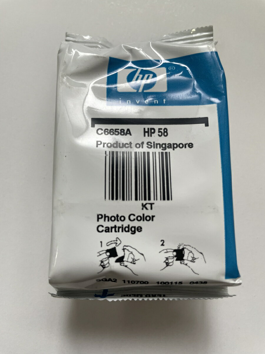 HP58フォトカラー Photo Color 純正インクカートリッジ アウトレット品 外箱無し58 フォトカラーC6658A 1個(送料無料)