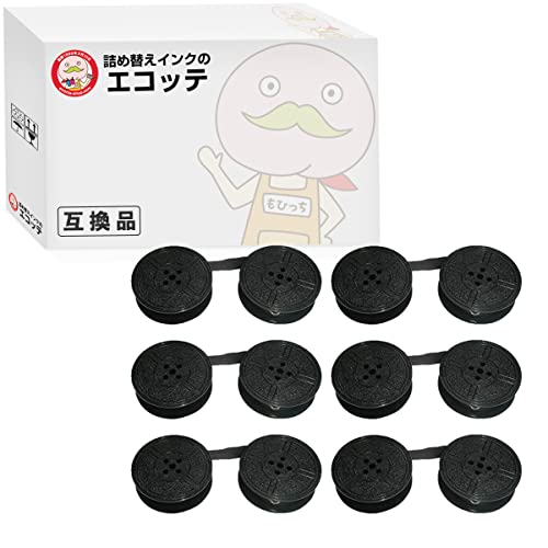 【25日!抽選でP還元】M520 スプールリボン 黒 6個 CASIO ( カシオ )用 ┃ カシオ インクリボンカセット ..