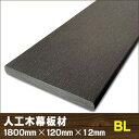 エコウッド人工木幕板材(120×12mm)ブラック1800mm【 DIY フェンス材 外構 樹脂フェンス 目隠しフェンス 】 - JAN5158