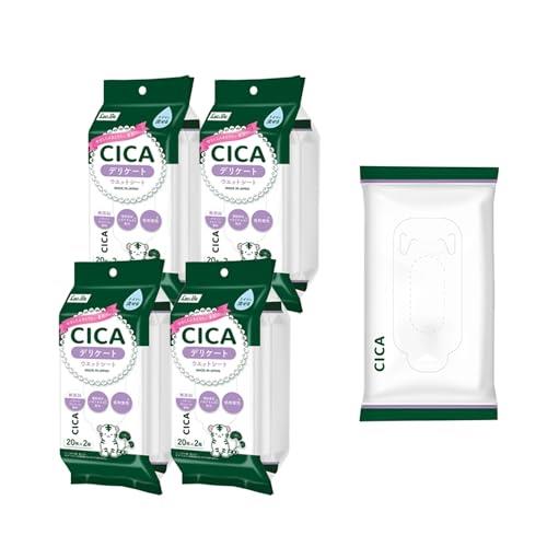 レック CICA 水99％ デリケート ウェットシート (20枚入×8個) トイレに流せる/日本製/整肌成分 ツボク..