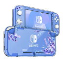 DLseego Switch Lite 用 ケース ニンテンドースイッチ ライト Switch Lite カバー ク リアケース スイッチ ライト ケース 分離式カバー PC素材 透明スイッチライトカバー 超軽量 耐衝撃 傷つけ防止 全面保護 取り外し簡単 押し花 可愛い パープルラベンダー