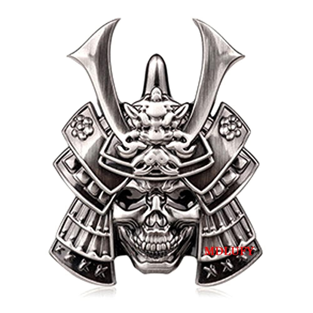 MDLUFY スカル エンブレム 将軍 侍クリエイティブな漫画のモンスター ボディスクラッチステッカー うき..